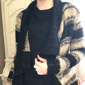 💐Sparkly Striped Cardigan with Butterfly Lapel